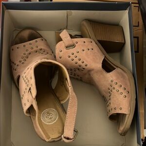 Women's Pink Studded Sandals